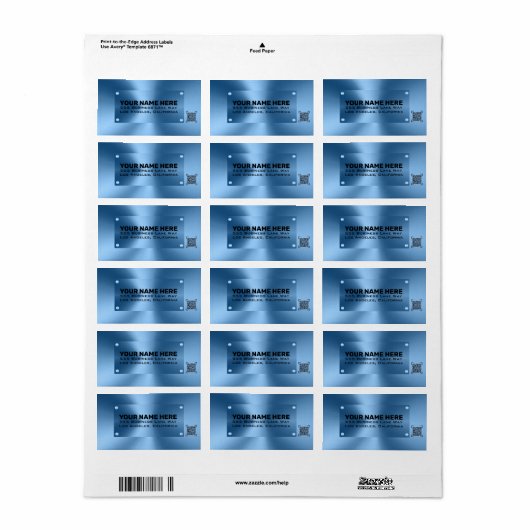 差出人住所ラベル ラベル (フルシート)