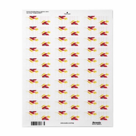 差出人住所ラベル ラベル (フルシート)