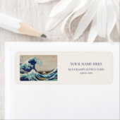 差出人住所ラベル:北斎: THE WAVE ラベル (インサイチュ)