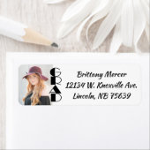 差出人住所ラベル – 卒業 ラベル (インサイチュ)