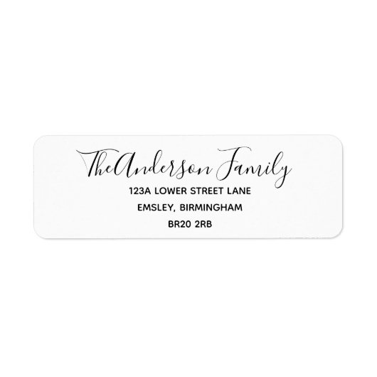 差出人住所ラベル – 咲エレガントく ラベル (正面)