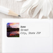 差出人住所ラベル – 池の夕日。 ラベル (インサイチュ)