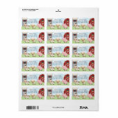 差出人住所ラベル│納屋周囲の庭ファーム ラベル (フルシート)