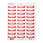 差出人住所ラベル – 雪片 ラベル (フルシート)