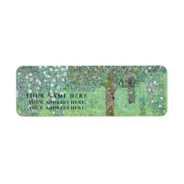 差出人住所ラベル:GUSTAVクリムト:バラの木 ラベル