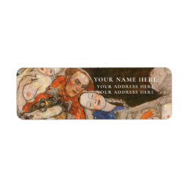 差出人住所ラベル: GUSTAVクリムト: THE BRIDE ラベル