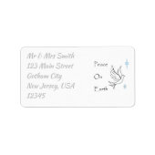 差出人住所ラベル- Peace on Earth ラベル (正面)