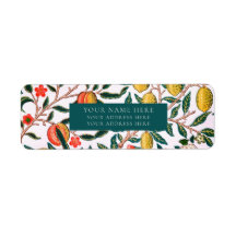 差出人住所ラベル: WILLIAM MORRIS ：アップル