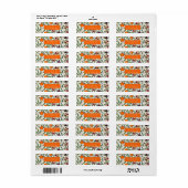 差出人住所ラベル: WILLIAM MORRIS :フローラ ラベル (フルシート)