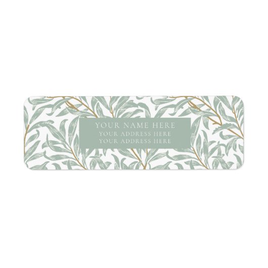 差出人住所ラベル: WILLIAM MORRIS ラベル (正面)