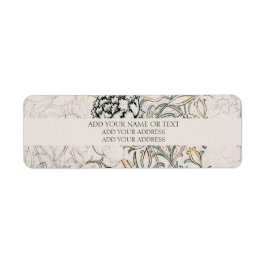 差出人住所ラベル: WILLIAM MORRIS WILD TULIP ラベル