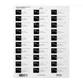 差出人住所ラベルmr & mrsタイポグラフィブラック ラベル (フルシート)