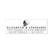 差出人住所ヴィンテージゴシ結婚ックスカルカスタム セルフインキングスタンプ (デザイン)