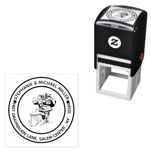 差出人住所ヴィンテージサンタクリスマス セルフインキングスタンプ (インサイチュ)