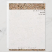 差出人住所付きパーソナルロックテクスチャ レターヘッド (正面/裏面)