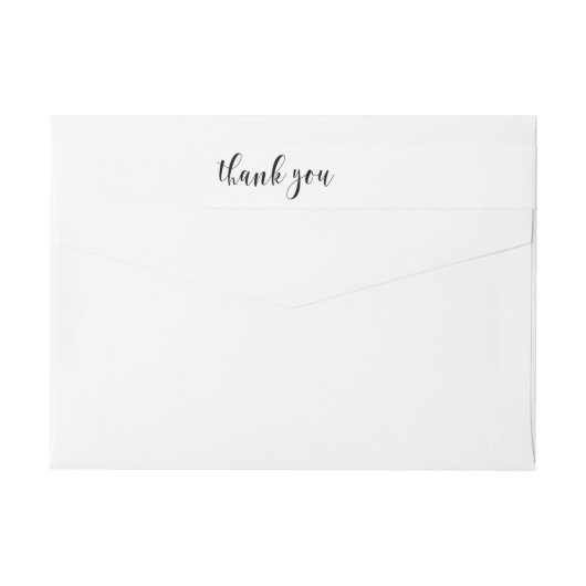 差出人住所周回ラベルありがとうござ結婚う ラップアラウンドラベル (裏面)