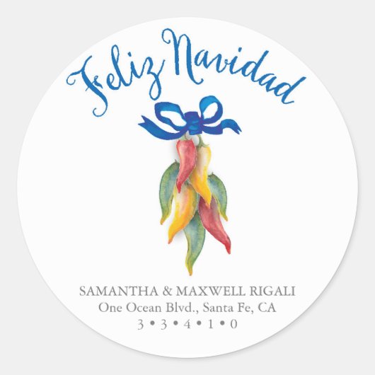 差出人住所封筒用シールステッカーチリピーパーズ ラウンドシール (正面)