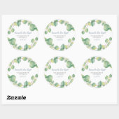 差出人住所封筒用シールステッカーユーカリ ラウンドシール (シート)