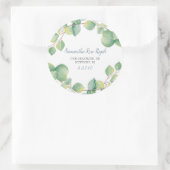 差出人住所封筒用シールステッカーユーカリ ラウンドシール (バッグ)