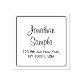 差出人住所手書きスクリプトカスタムテンプレート ラバースタンプ (インプリント)