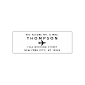 差出人住所未来ミセス結婚ズ飛行機旅行 セルフインキングスタンプ (デザイン)