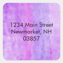 差出人住所水彩ストリークパープル スクエアシール