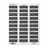 差出人住所紙吹雪金ゴールドミントコーラルカルクボード ラベル (フルシート)