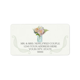 差出人住所素朴ヴィンテージレース風化木材 ラベル