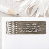 差出人住所素朴ヴィンテージレース風化板 ラベル (インサイチュ)