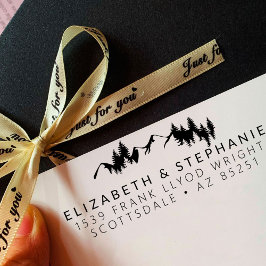 差出人住所素朴外結婚外パーソナライズされた部 セルフインキングスタンプ