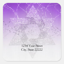 差出人住所紫の輝くデビッドの星