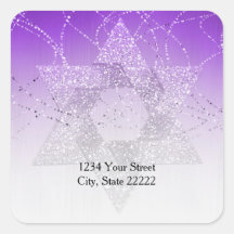 差出人住所紫の輝くデビッドの星