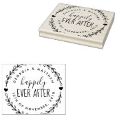 差出人住所結婚した後ずっと幸せにカップル ラバースタンプ (押印)