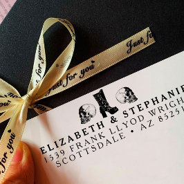 差出人住所結婚ゴシックの美カスタム術 セルフインキングスタンプ