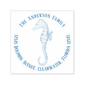 差出人住所航海のシンプル海 セルフインキングスタンプ (デザイン)