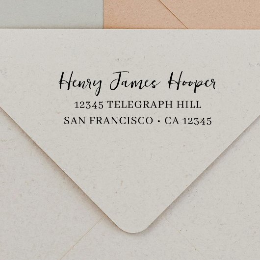 差出人住所非公式スクリプトの手書き名 セルフインキングスタンプ