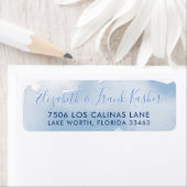 差出人住所頭が切れる淡い色のブルーの水色 ラベル (インサイチュ)