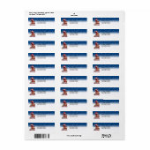 差出人住所1stクリスマスサンタハットホワイトスノー ラベル (フルシート)