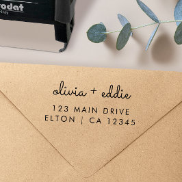 差出人住所 |インフモダンラシカルなカップル結婚ズ セルフインキングスタンプ