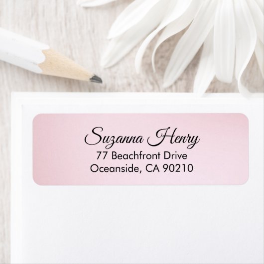 差出人住所(エレガントL) _handwriting赤面（ピンク） ラベル (インサイチュ)