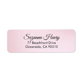 差出人住所(エレガントL) _handwriting赤面（ピンク） ラベル (正面)