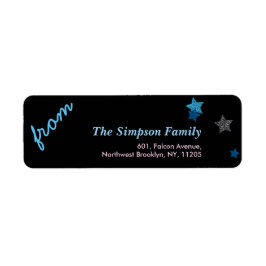 差出人住所 – シルバーブルースターホリデーコレクション ラベル