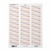 差出人住所 |ピンクモダンの水の色のスプラッシュ ラベル (フルシート)