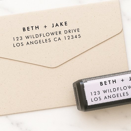 差出人住所 |ミニマシンプルリストモダンカップル セルフインキングスタンプ
