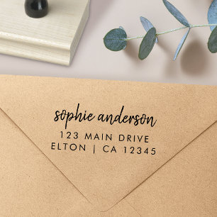 差出人住所  ミニマルモダンリストスクリプト名 ラバースタンプ