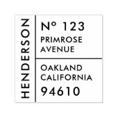 差出人住所 |ミニマルモダンリストファミリー名 セルフインキングスタンプ (デザイン)