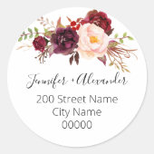 差出人住所 ラウンドシール (正面)