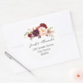 差出人住所 ラウンドシール (封筒)