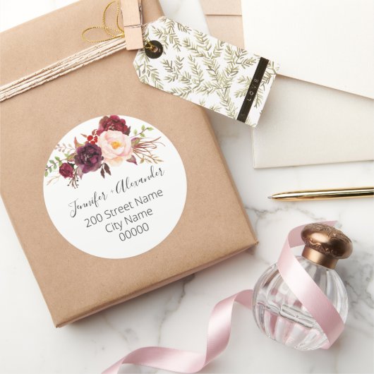 差出人住所 ラウンドシール (ギフト)