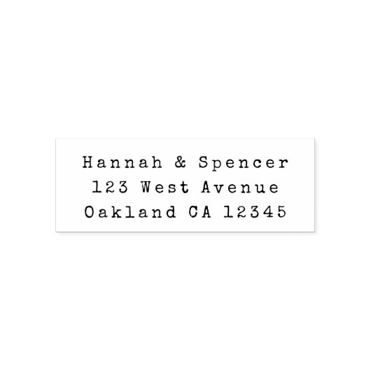 差出人住所 |ヴィンテージタイプライターカップル結婚ズ セルフインキングスタンプ (デザイン)